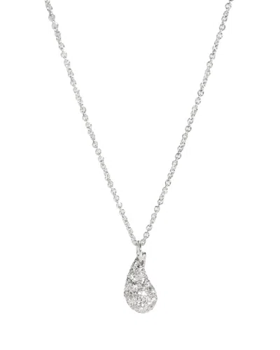 Tiffany & Co Elsa Peretti Diamond Teardrop Pendant In Platinum 0.75 Ctw In Silver