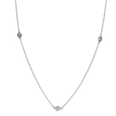 Tiffany & Co Elsa Peretti Fashion Necklace In Sterling Silver 0.15 Ctw In Metallic