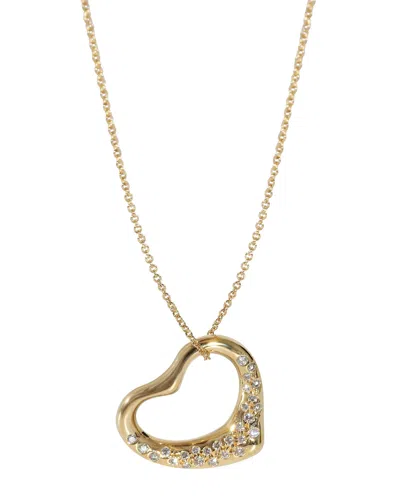 Tiffany & Co Elsa Peretti Open Heart Pendant In 18k Yellow Gold 0.8 Ctw