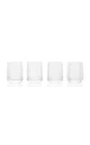 Tiffany & Co Facet Set-of-four Crystal Shot Glasses In Clear