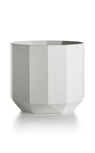 Tiffany & Co Facets Medium Bone China Vase In White