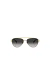 Tiffany & Co Womens Gold Tf3101b Pilot-frame Steel Sunglasses In Black