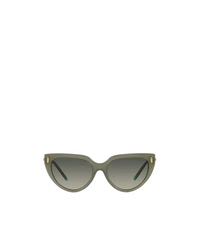 Tiffany & Co Geometric Frame Sunglasses In Gray