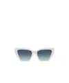 Tiffany & Co . Contemporary Cat-eye Sunglasses With Iconic T Motif In Blue