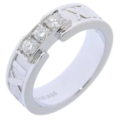 Pre-owned Tiffany & Co Gold (18k) Band Ring () In Silver