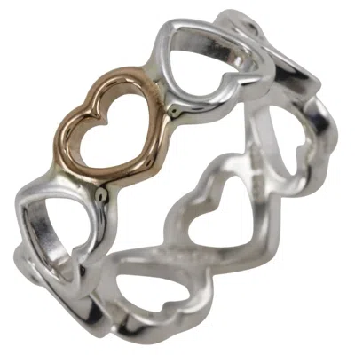 Pre-owned Tiffany & Co Heart Pink Gold (18k) 925 Band Ring () In Multi