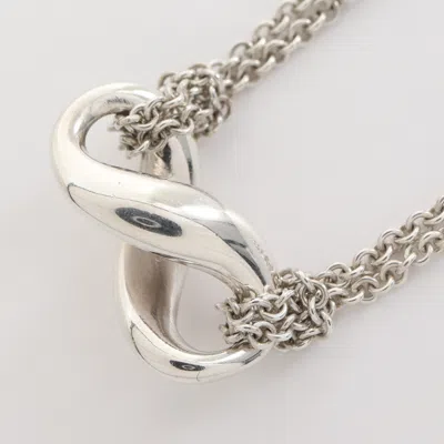 Tiffany & Co Infinity Figure Eight Necklace Double Chain Sv925 Silver