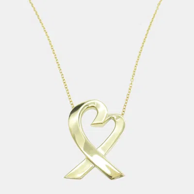 Pre-owned Tiffany & Co Loving Heart Necklace 18k Yellow Gold Gold Metal