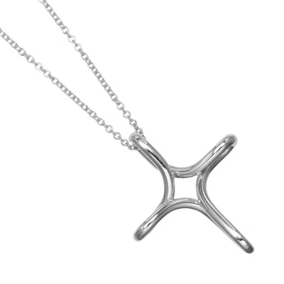 Pre-owned Tiffany & Co Open Cross 925 Necklace ()
