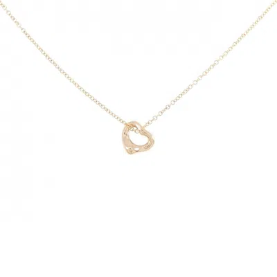 Pre-owned Tiffany & Co Open Heart Pink Gold (18k) Necklace () In Multi