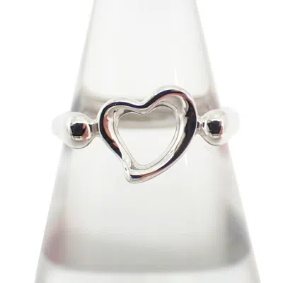 Pre-owned Tiffany & Co Open Heart Sterling 925 Band Ring () In Silver