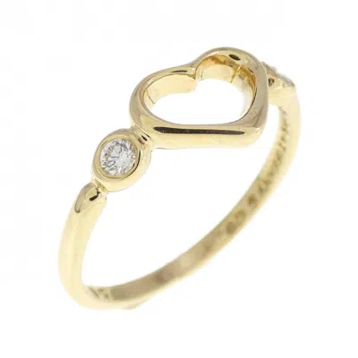 Pre-owned Tiffany & Co Open Heart Yellow Gold Anniversary Ring () In Silver
