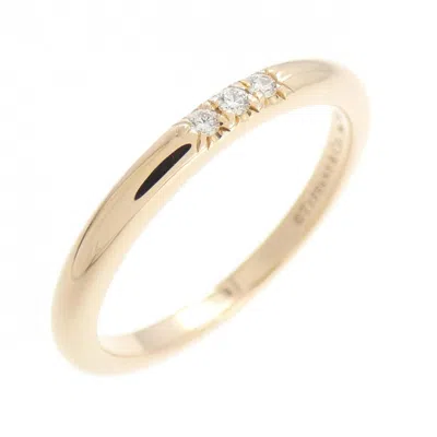 Pre-owned Tiffany & Co Pink Gold (18k) Band Ring () In Silver
