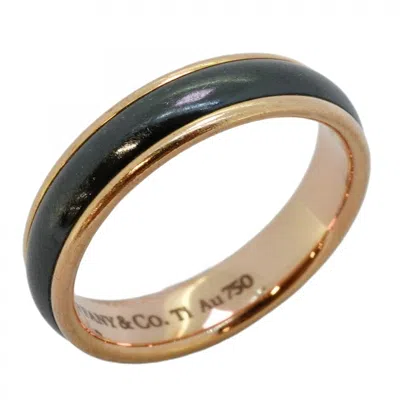 Pre-owned Tiffany & Co Pink Gold (18k) Band Ring () In Black