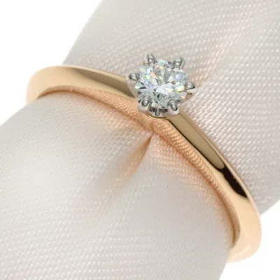 Pre-owned Tiffany & Co Pink Gold (18k) Platinum 950 Band Ring () In Multi