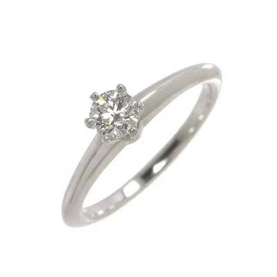 Pre-owned Tiffany & Co Platinum 950 Band Ring () In Silver