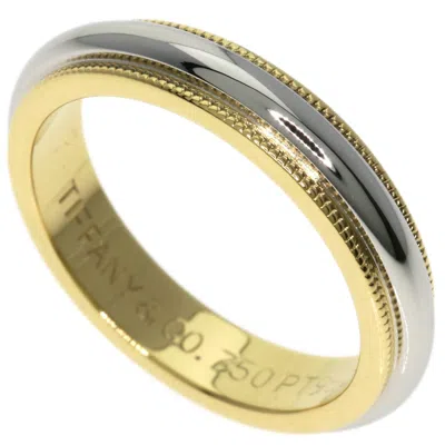 Pre-owned Tiffany & Co Platinum 950 Yellow Gold (18k) Band Ring () In Multi