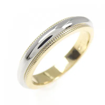 Pre-owned Tiffany & Co Platinum Yellow Gold (18k) Band Ring () In Silver
