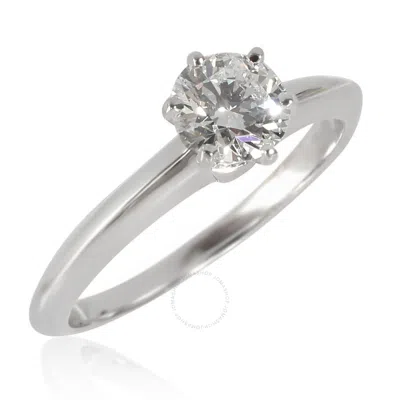 Tiffany & Co . Diamond Engagement Ring In  Platinum G Vvs2 0.75 Ctw In Metallic