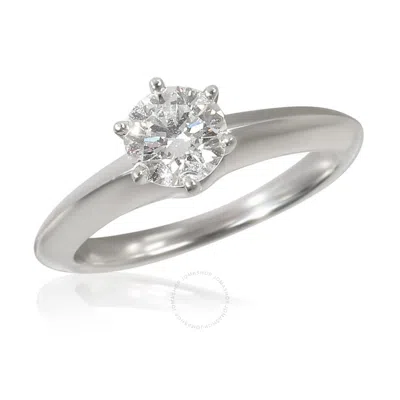 Tiffany & Co . Solitaire Engagement Ring In  Platinum H Vs1 0.58 Ctw In Metallic