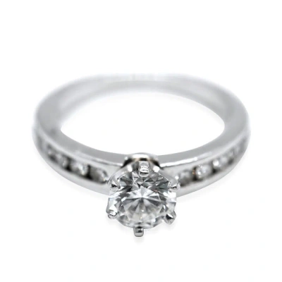 Tiffany & Co . Diamond Engagement Ring In Platinum G Vvs1 1.05 Ctw In Metallic