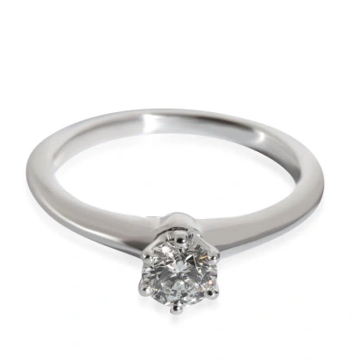 Tiffany & Co . Diamond Engagement Ring In  Platinum H Vs2 0.40 Ctw In Metallic