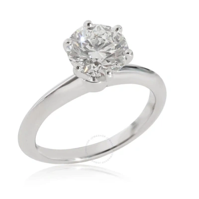 Tiffany & Co . Diamond Engagement Solitaire Ring In  Platinum H Vs2 1.39 Ct In Metallic