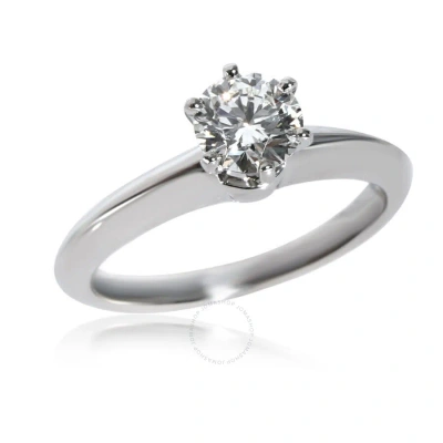 Tiffany & Co . Diamond Solitaire Engagement Ring In Platinum I Vs2 0.62 Ctw In White