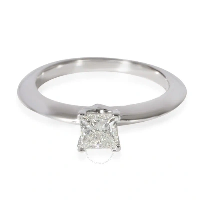 Tiffany & Co . Diamond Solitaire Ring In 950 Platinum H Vs1 0.18 Ctw In Metallic
