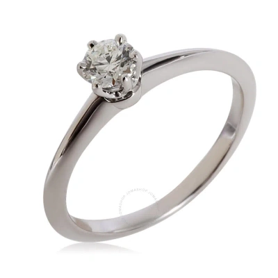 Tiffany & Co . Diamond Solitaire Ring In Platinum H Vs1 0.26 Ctw In Metallic