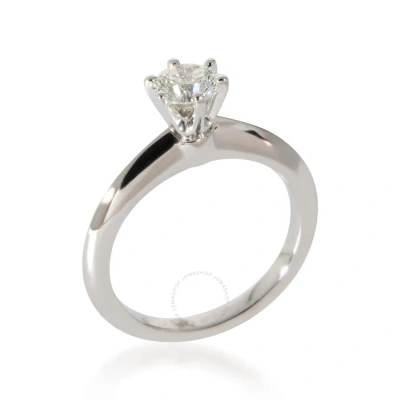 Tiffany & Co . Solitaire Engagement Ring In Platinum .40 Ctw. In Metallic
