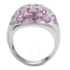 TIFFANY & CO PRE-OWNED TIFFANY   CO. 18K WHITE GOLD PINK TOURMALINE   DIAMOND DOME RING