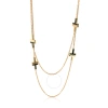 TIFFANY & CO PRE-OWNED TIFFANY T BLACK ONYX STATION NECKLACE IN 18K YELLOW GOLD