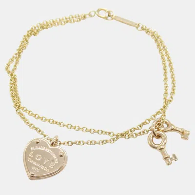 Pre-owned Tiffany & Co Return To Bracelet 18k Pink Gold Pink Gold Gold Metal
