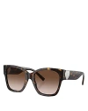 Tiffany & Co 54mm Gradient Square Sunglasses In Havana/brown Gradient