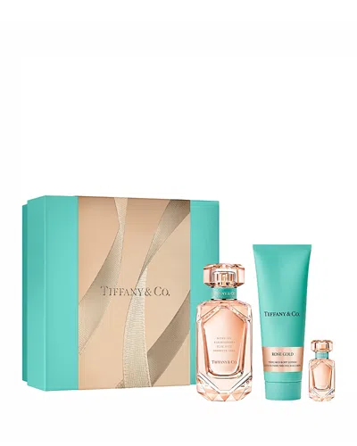 Tiffany & Co Rose Gold Eau De Parfum 3 Piece Gift Set In White