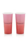 Tiffany & Co Set-of-two Large Bone China Coffee Cups In Multi