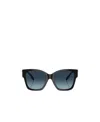 Tiffany & Co 54mm Gradient Polarized Square Sunglasses In Black