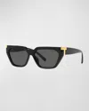 Tiffany & Co T-logo Propionate Plastic Cat-eye Sunglasses In Black