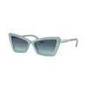 Tiffany & Co . Tf 4203 83739s 56mm Womens Cat-eye Sunglasses In Green