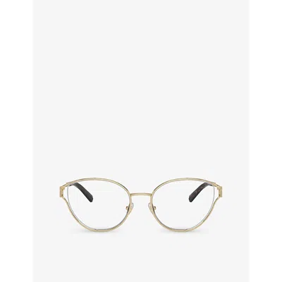 Tiffany & Co Tf1157b Oval-frame Metal Optical Glasses In Gold