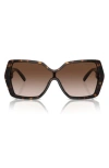 Tiffany & Co . 129mm Gradient Pillow Sunglasses In Havana