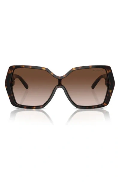 Tiffany & Co . 129mm Gradient Pillow Sunglasses In Havana
