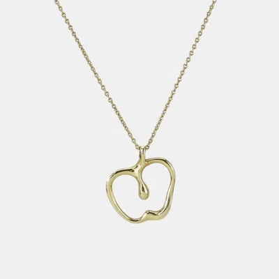 Pre-owned Tiffany & Co 18k Yellow Gold Apple Pendant Necklace