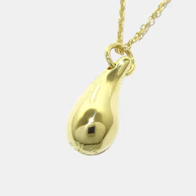 Pre-owned Tiffany & Co 18k Yellow Gold Teardrop Pendant Necklace