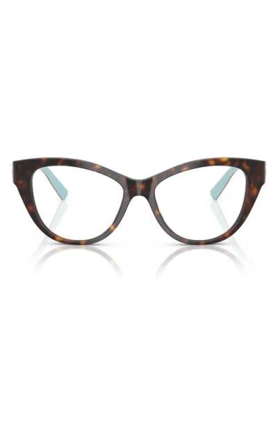 Tiffany & Co . 51mm Cat Eye Optical Glasses In Brown