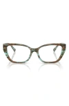 Tiffany & Co . 52mm Cat Eye Optical Glasses In Blue Havana