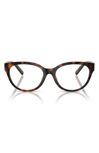 Tiffany & Co . 52mm Cat Eye Optical Glasses In Brown