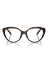 Tiffany & Co . 52mm Cat Eye Optical Glasses In Havana