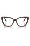 Tiffany & Co . 54mm Cat Eye Optical Glasses In Havana/demo Lens